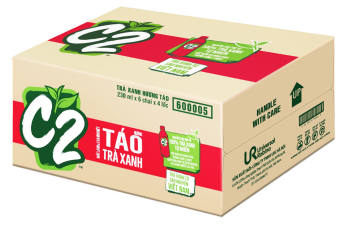 Thùng 24 chai trà xanh C2 hương táo 230ml
