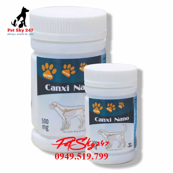 Viên canxi nano bổ sung canxi dành cho chó mèo hộp 150 viên