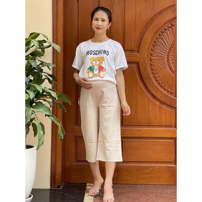 Quần bầu lửng chất đũi hàn mặc hè siêu mềm mát lịm, có đầy đủ chun chỉnh và đủ size cho mẹ