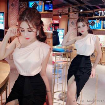 Áo Phi Lụa Lệch Vai Sang Chảnh