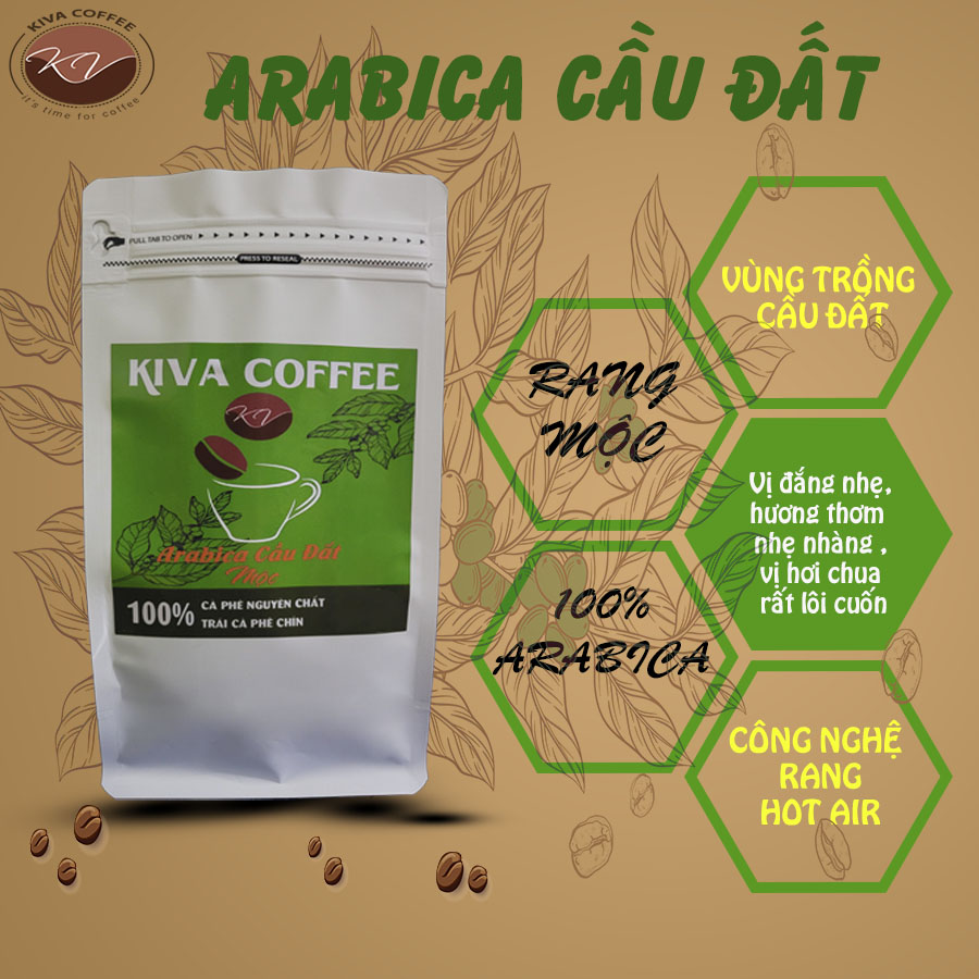 Cà phê Arabica Cầu Đất Rang Xay Nguyên Chất - Cà phê mộc