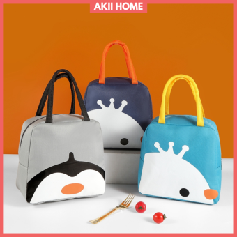 Túi giữ nhiệt đựng hộp cơm mang đi làm, khóa kéo tiện lợi, thiết kế hoạt hình mới NB90
