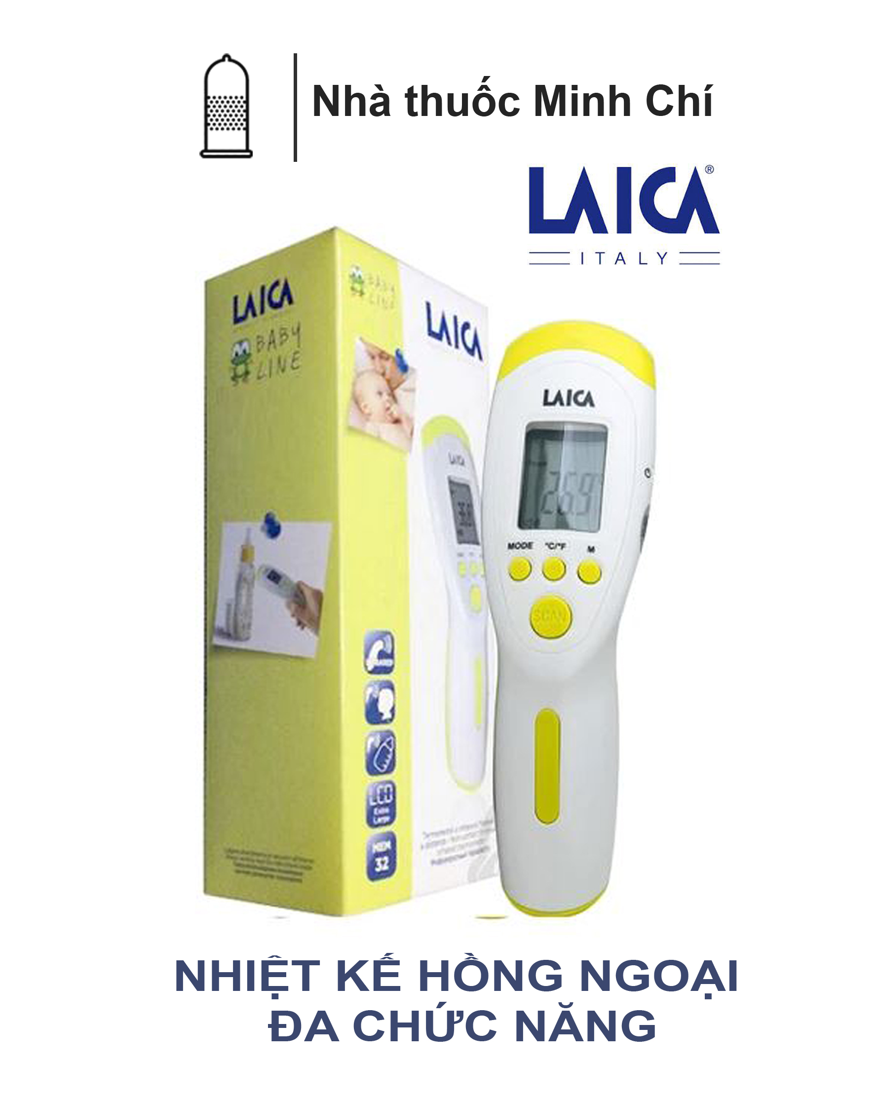 Nhiệt kế hồng ngoại đo trán đa chức năng Laica sa5900