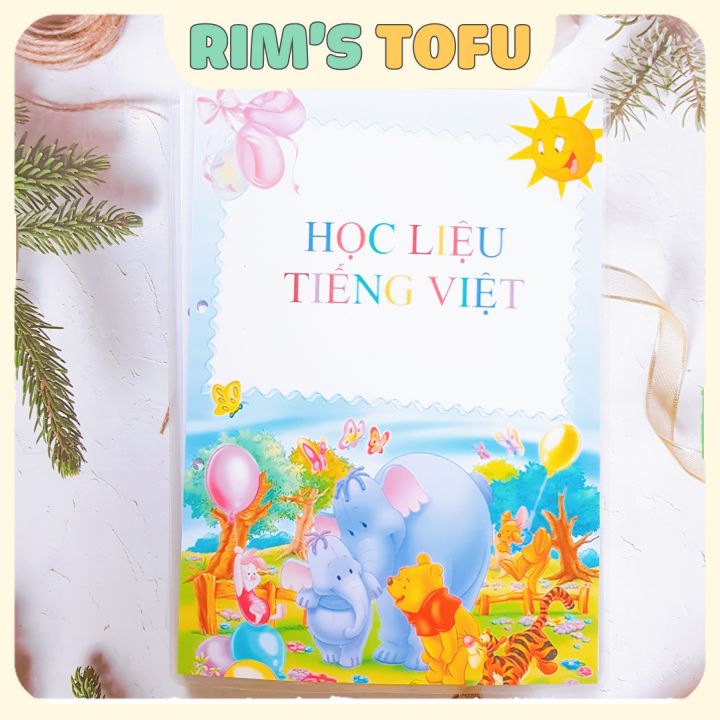 [HỌC LIỆU BÓC DÁN] Học liệu danh từ/động từ cho bé học tiếng việt nhiều chủ đề - Đồ chơi giáo dục sớm Montessori cho bé