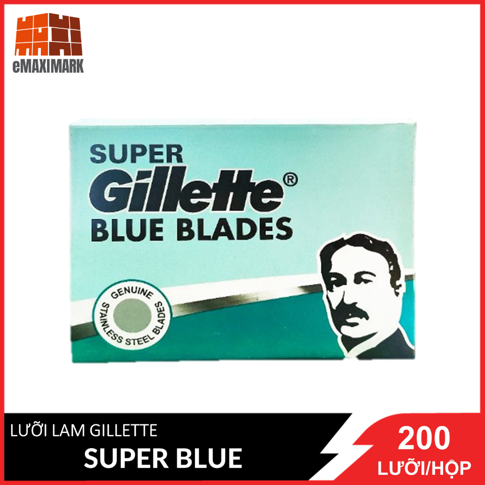 Lưỡi dao cạo gillette super blue hộp 200 lưỡi