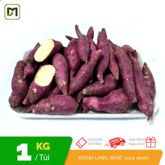 Túi 1KG Khoai lang Nhật ruột vàng củ mini từ 36-42 củ nhỏ ngọt ăn không ngấy