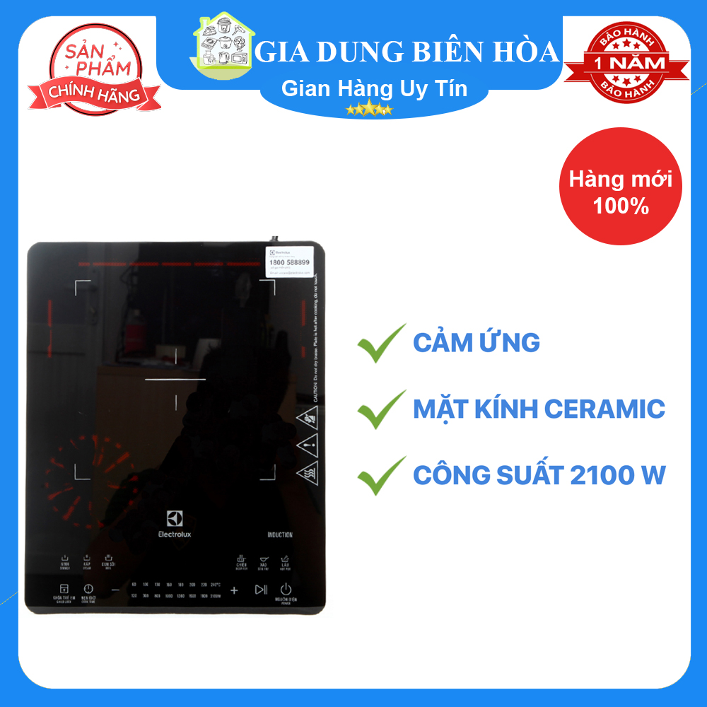 Bếp từ electrolux etd42ska-công suất: 2100w-chỉ sử dụng loại nồi có đế nhiễm từ-có hẹn giờ