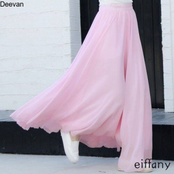 Deevan 1591774321 Chân Váy Dài Nữ Chân Váy Maxi Labuh Kembang Chân Váy Voan Chân Váy Màu Trắng Chân Váy Cổ Điển Labuh Chân Váy Maxi Nữ