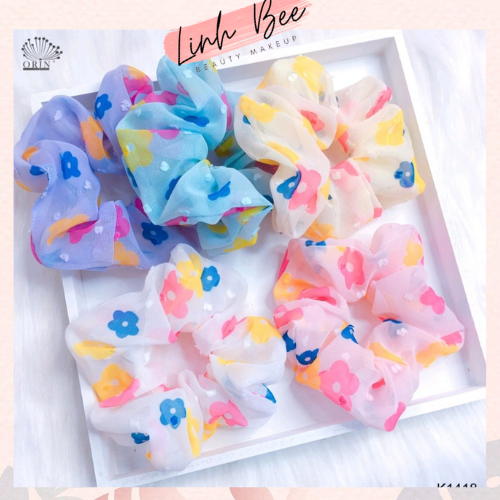 Dây Cột Tóc Nữ Scrunchies Kute bảng to - Dây buộc tóc vải