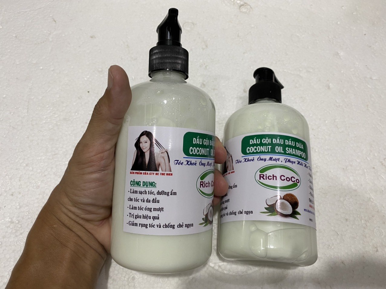 Dầu gội dầu dừa 500ml-sam lê shop