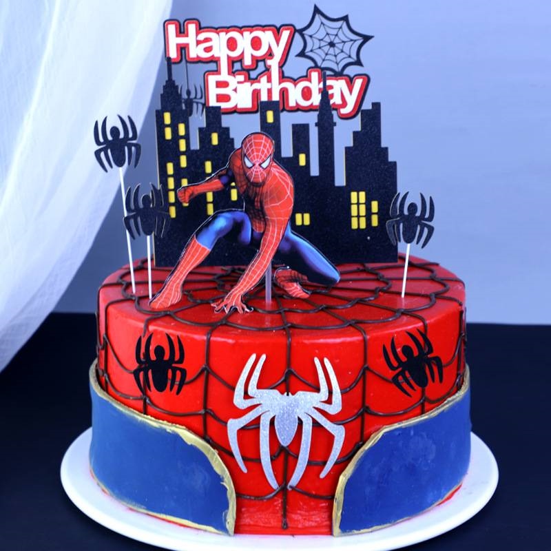 Spider-Man Fondant Birthday Cake | Shopee Singapore