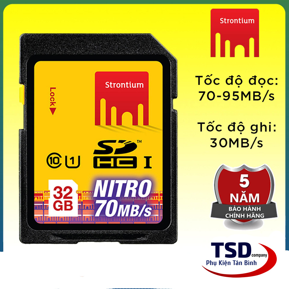 Thẻ Nhớ SD Strontium 32GB Chính Hãng Bản Nitro 466X
