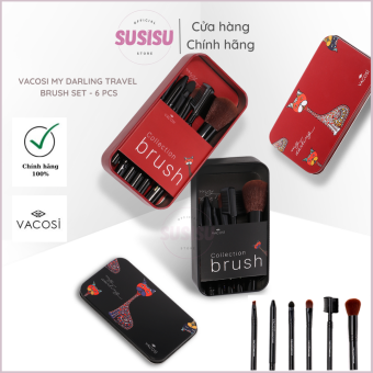 Bộ 6 cây cọ trang điểm du lịch VACOSI MY DARLING BRUSH BC23 - Vacosi makeup house - Susisu