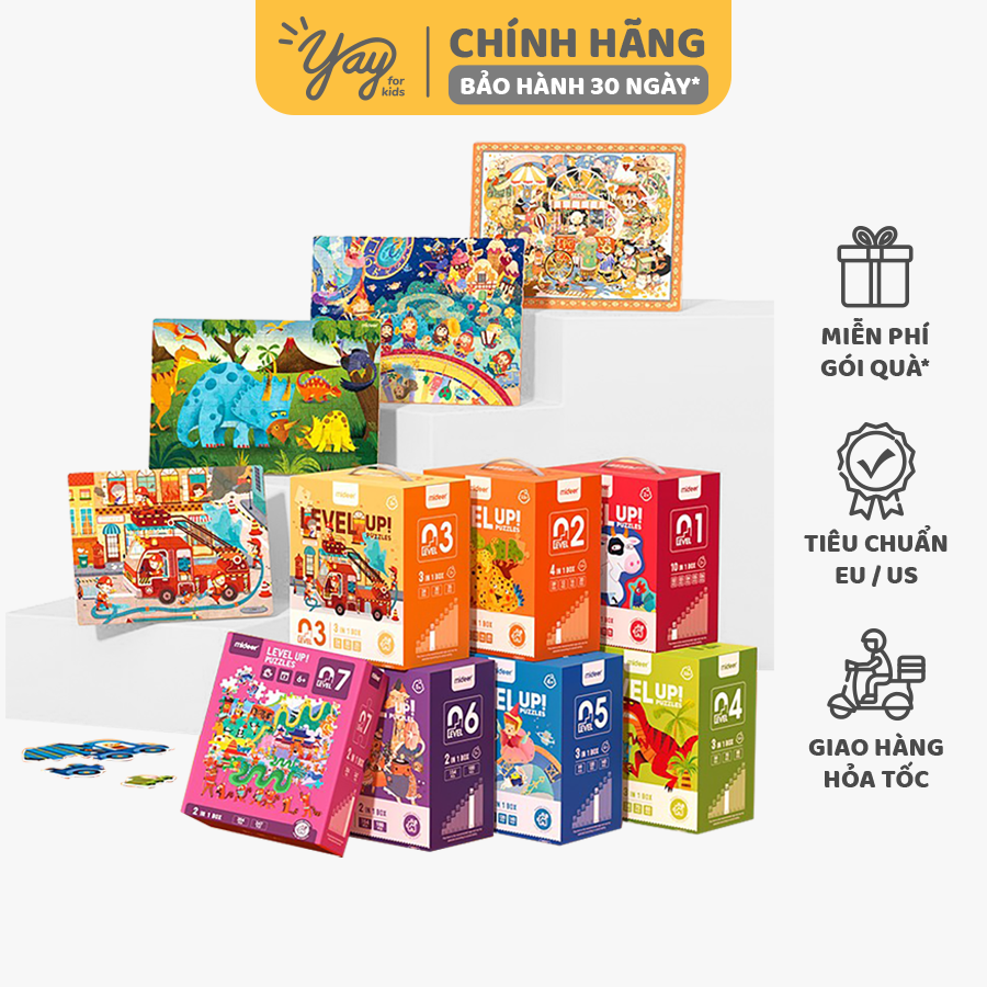Bộ xếp hình mideer nâng cao advanced puzzle 8 cấp độ - mideer