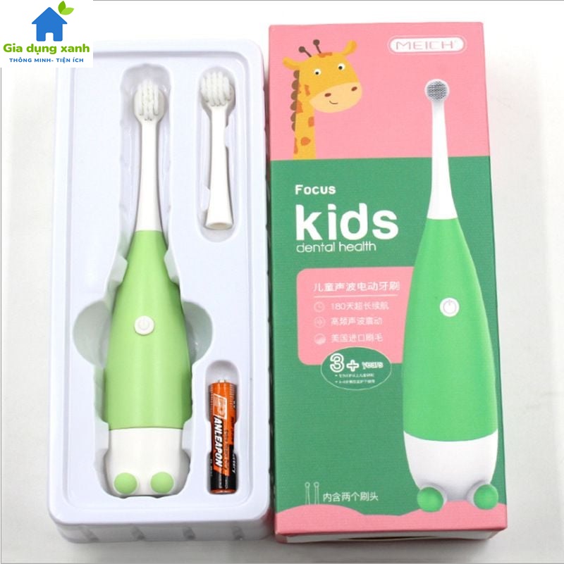 Bàn Chải Điện Đánh Răng Tự Động Cho Bé, GD16 bàn chải đánh răng bằng điện cho bé từ 2 tuổi