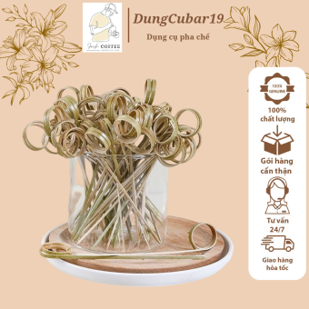 Tăm Xiên Tre Trang Trí Cocktail 100 Chiếc Tròn - Trái Tim - Thắt Hoa - Xiên Cờ, Que Xiên Trái Cây Trang Trí