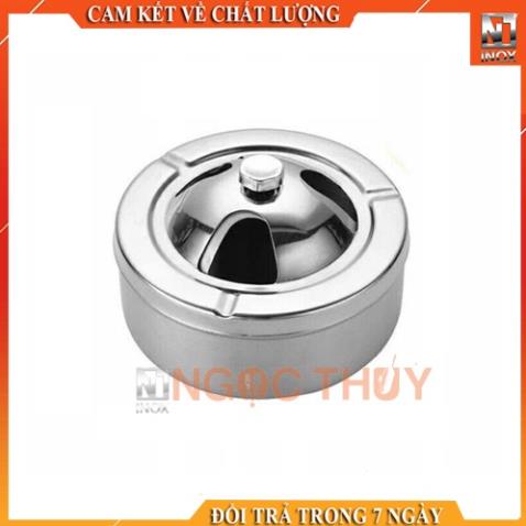 Gạt tàn thuốc inox nắp xoay cao cấp