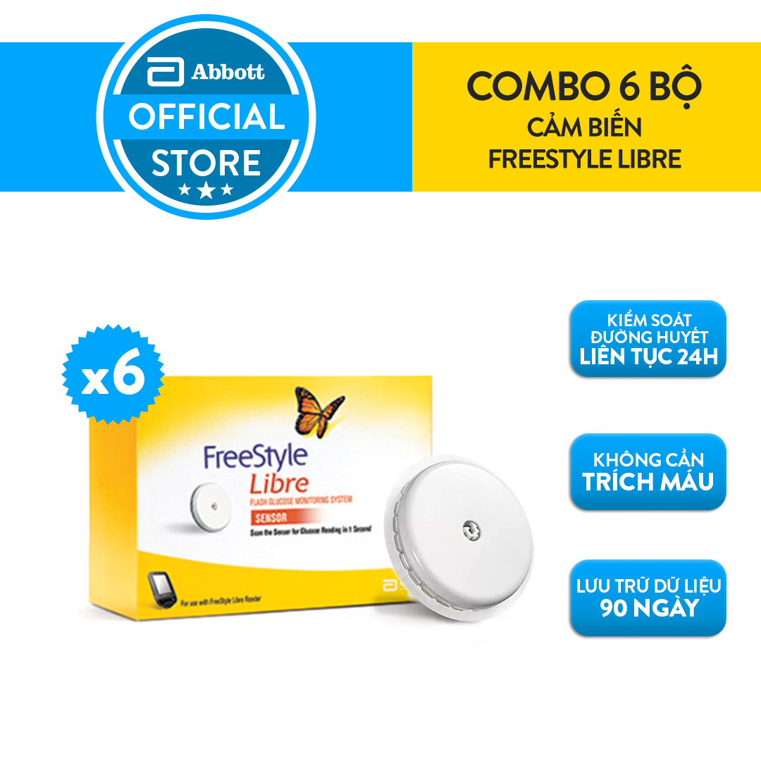Combo 6 cảm biến đo đường huyết liên tục FreeStyle Libre