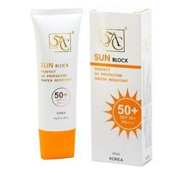 Kem chống nắng Hàn Quốc 5AC SUN BLOCK SPF 50+ PA+++  makup nâng tone dưỡng da mặt 60ml