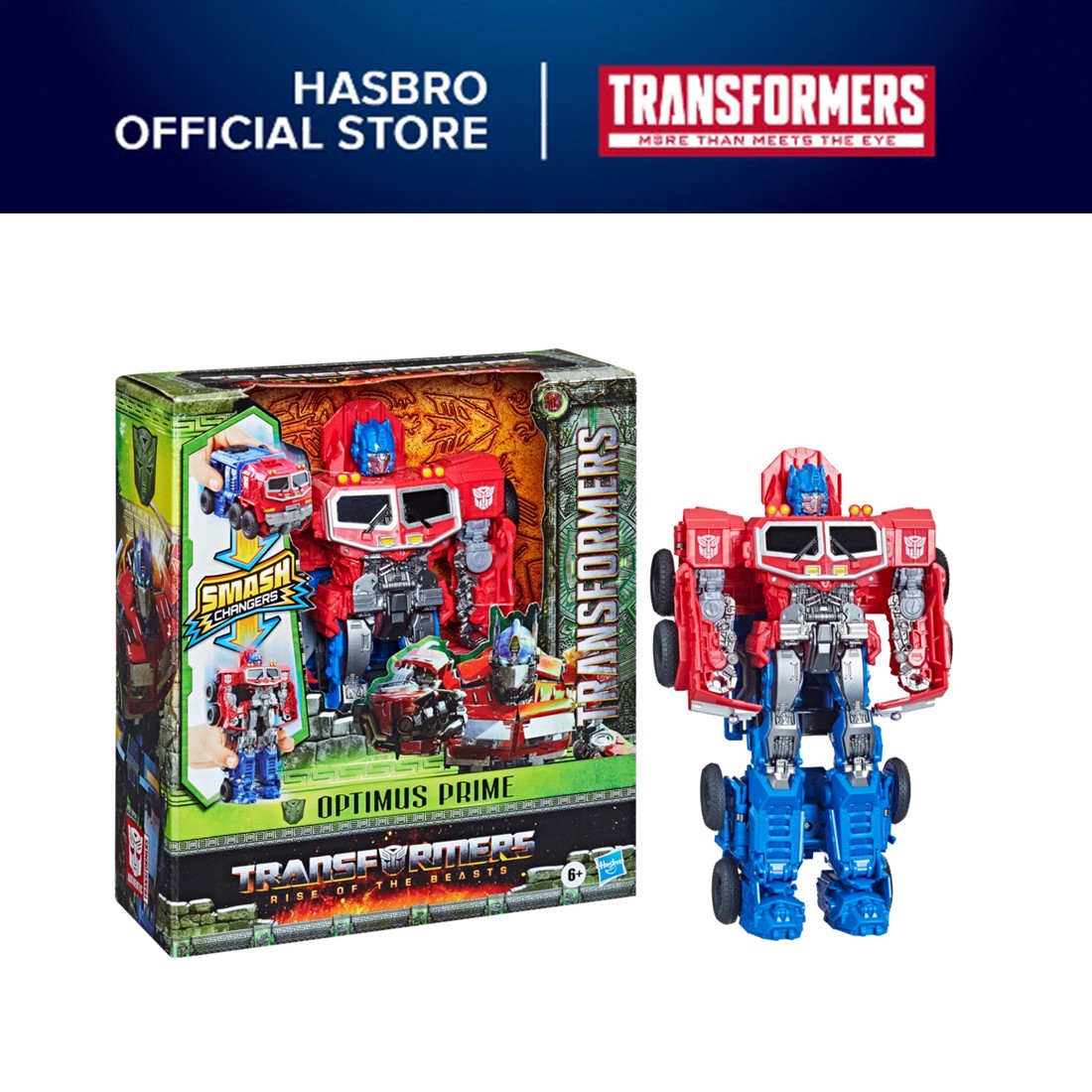 Transformers Toys Transformers: Rise of the Beasts Movie, Beast-Mode  Optimus Prime Action Figure, Ages 6 and up, 10-inch