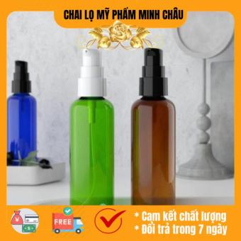 Chai nhựa pet xịt giọt nâu 50ml/100ml/30ml/20ml chiết mỹ phẩm