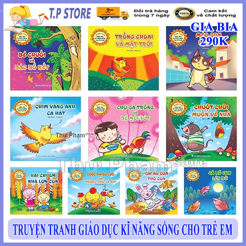 Combo bộ 10 cuốn truyện tranh giáo dục kĩ năng sống cho trẻ em - sách cho trẻ em phát triển tư duy trí thông minh toàn diện