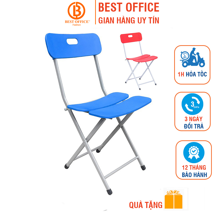 Ghế gấp mặt nhựa khung thép, ghế xếp văn phòng siêu tiện ích, Ghế cafe, ghế ăn gấp gọn