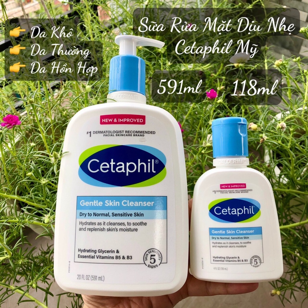 Sữa rửa mặt CETAPHIL gentle skin cleanser (118ml-591ml)