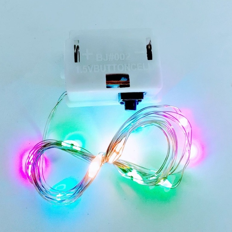 ⭐ ZonaMurah ⭐ E015 E016 1Meter dan 2meter Lampu Hias Tumblr Kawat Hias Dekorasi / Fairy Cooper Light Baterai LED Waterproof Free Baterai