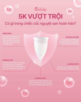 , CỐC NGUYỆT SAN LINCUP, Cốc nguyệt san, Cốc nguyệt san Mỹ, Cốc tiệt trùng, Cốc nguyệt san lincup Mỹ, Sẵn 2 size cho người sinh thường và sinh mổ