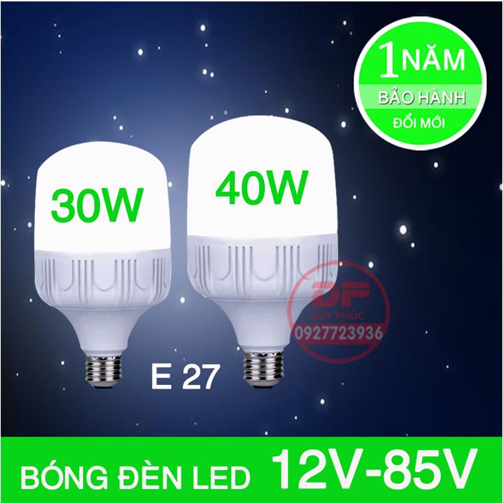 BÓNG ĐÈN LED CHUÔI VẶN E27 SỬ DỤNG NGUỒN TỪ 12V ĐẾN 85V DÀNH CHO CÁC LOẠI BÌNH ẮC QUY