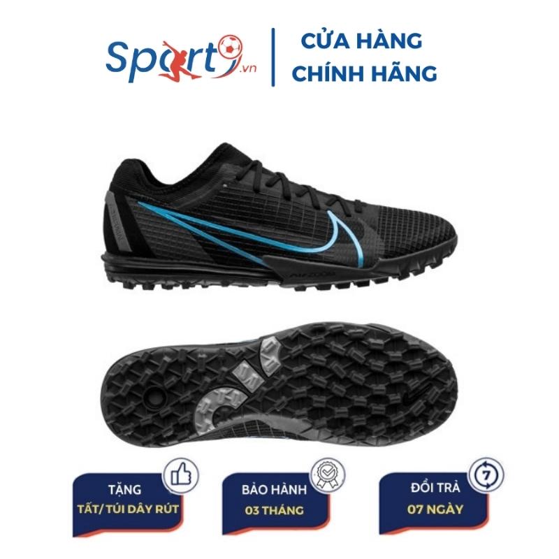 Giày đá bóng nike mercurial zoom vapor 14 pro tf renew - đen/xanh - cv1001-004