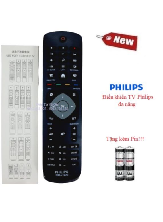 [FREESHIP]_ Remote Điều khiển TV Philips đa năng các dòng tivi Philips LCD/LED/Smart TV- Hàng tốt Tặ