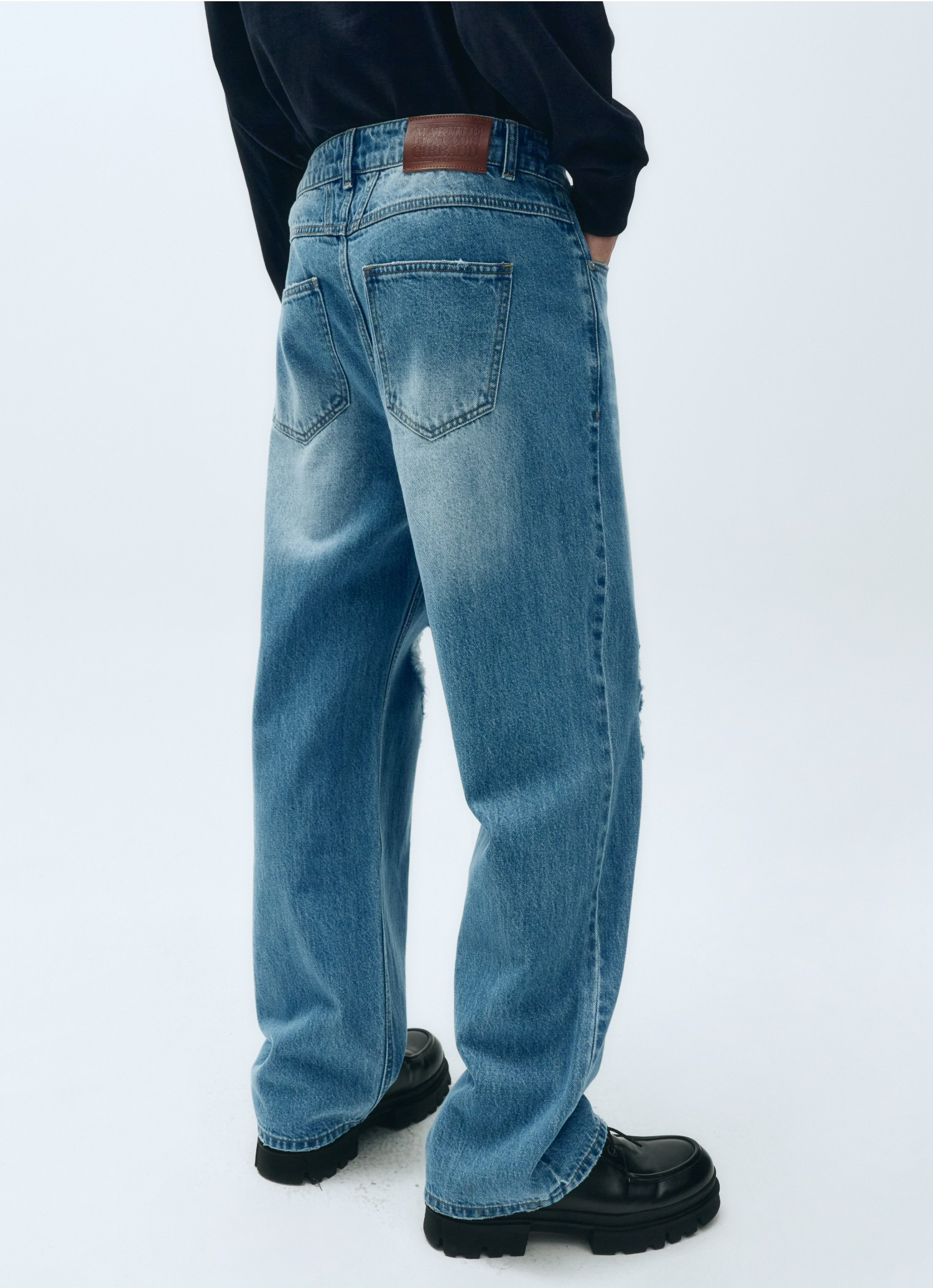 MARITHE FRANCOIS GIRBAUD M Damaged Washing Denim Pants - 2 Colors (2025 New) · v2