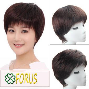 Tóc giả trung niên tém ngắn, tóc trung niên nữ ngắn 9771, tặng lưới chụp 25k, tóc giả nữ