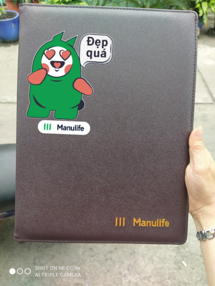 Bìa da đựng hợp đồng manulife