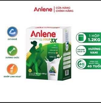 Sữa bột Anlene Gold 3X hương Vanilla hộp giấy 1.2KG