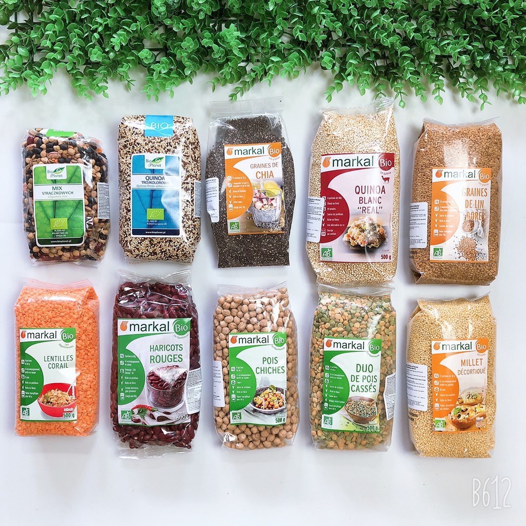 Đậu Hạt Dinh Dưỡng Hữu Cơ Markal Cho Bé (Gói Lẻ 100gram) Các loại đậu hạt hữu cơ an toàn cho bé ăn dặm