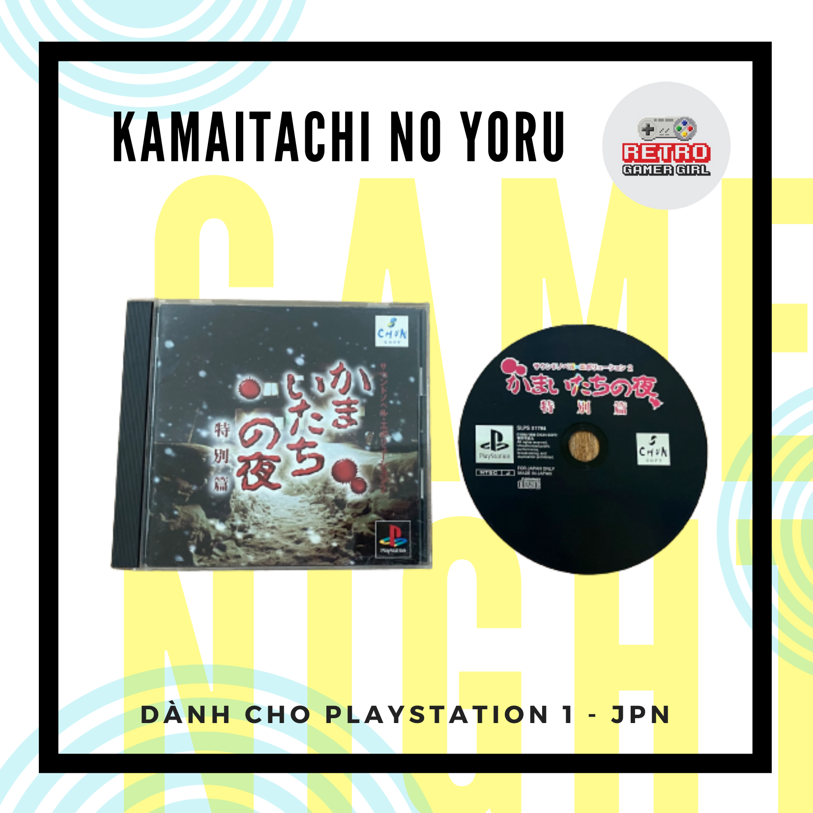 Đĩa game Kamaitachi no Yoru PS1 hệ JP Nhật