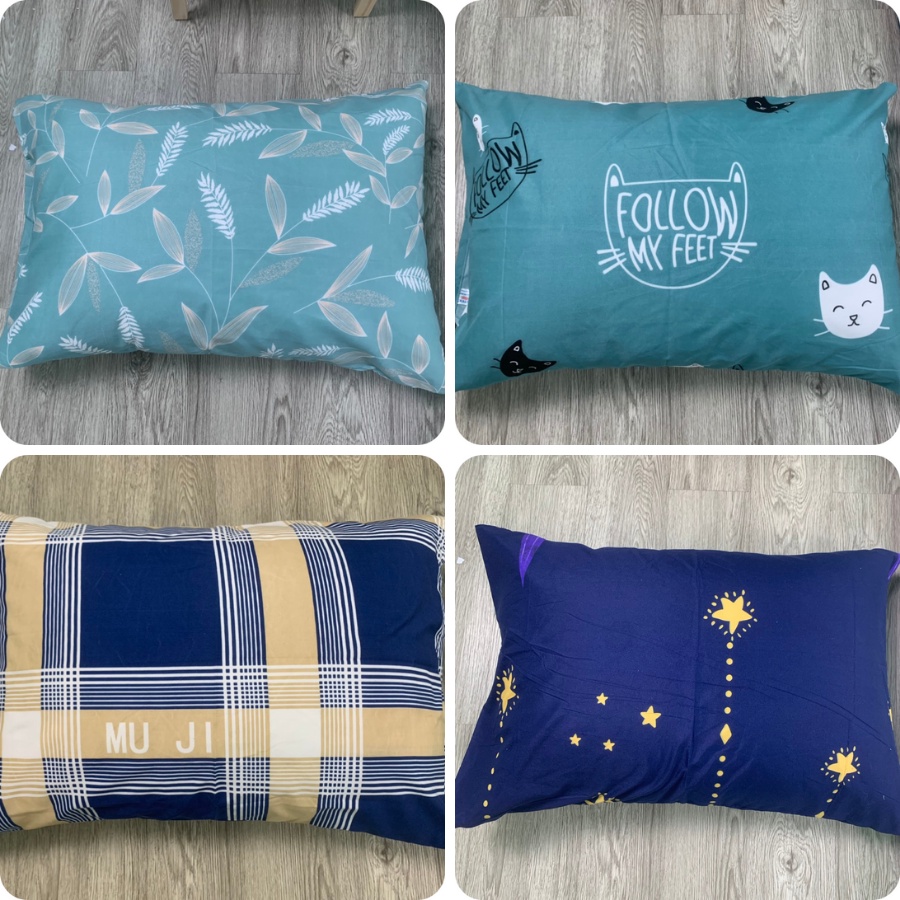 Vỏ gối nằm và vỏ gối ôm cotton hàn quốc dùng cho gối kích thước 40-60cm, 50-70cm, vỏ gôi ôm kích thước 35-105cm