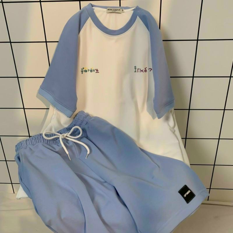 Set bộ thun lửng vải cotton, họa tiết nhỉ xinh, đơn giản, cá tính.