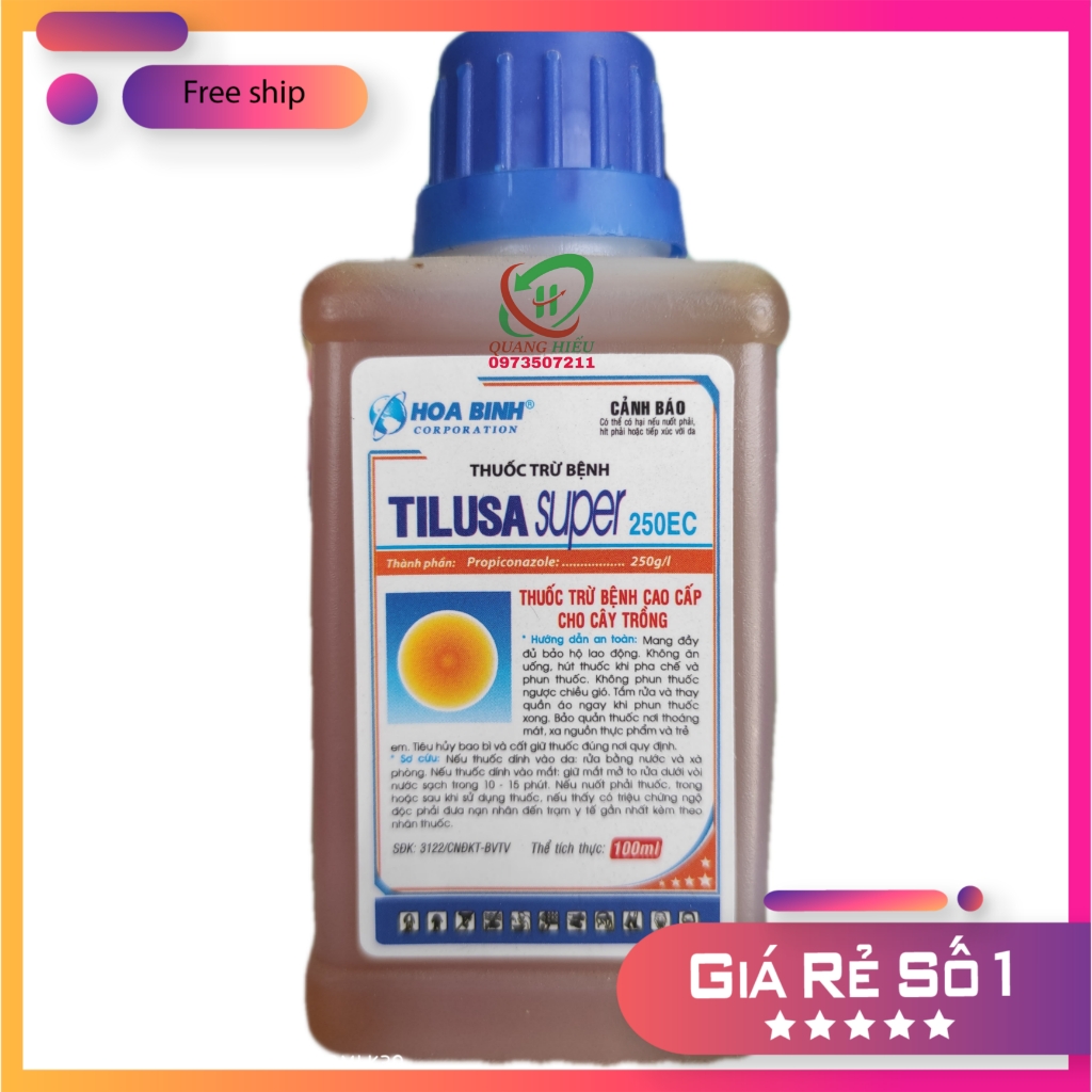 Thuốc trừ bệnh cao cấp cho cây trồng til usa super 250ec 100ml kiểm soát tuyệt hảo các loại nấm, lem lép hạt, vàng lá, đốm vằn