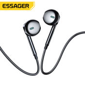 Essager 3.5mm Wired Headphone Earphone With Microphone For Xiaomi Samsung Phone Computer PC Headset Earbuds Ear Buds Head Set