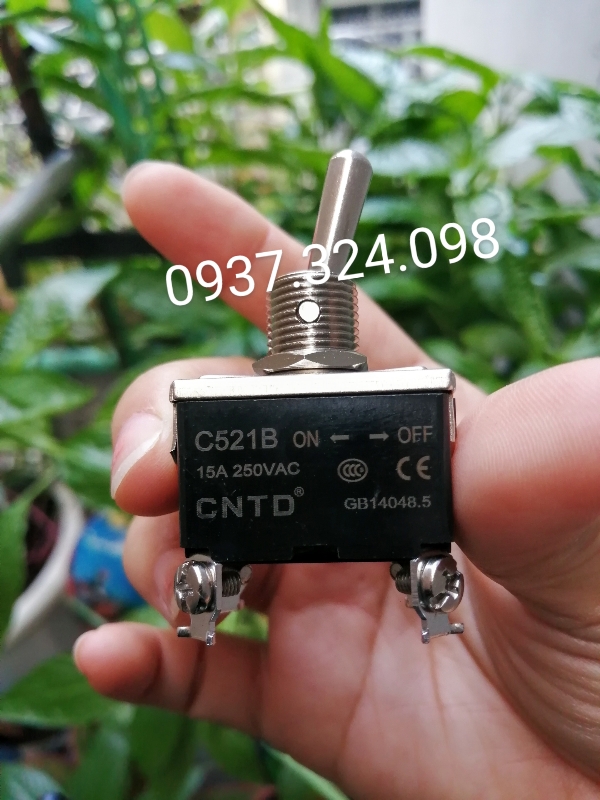 5 Công tắc gạt 4 chân 2 trang thái on off C521B cntd-công tắc gạt15A-250vac- 4 chân 2 vị trí c521b cntd-5 cái.