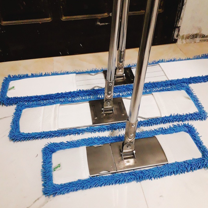 Cây Lau Nhà Inox San Hô Cán Rút - Cây Đẩy Lau Khô Sàn Dành Cho Văn Phòng Giúp Nền Nhà Khô Thoáng