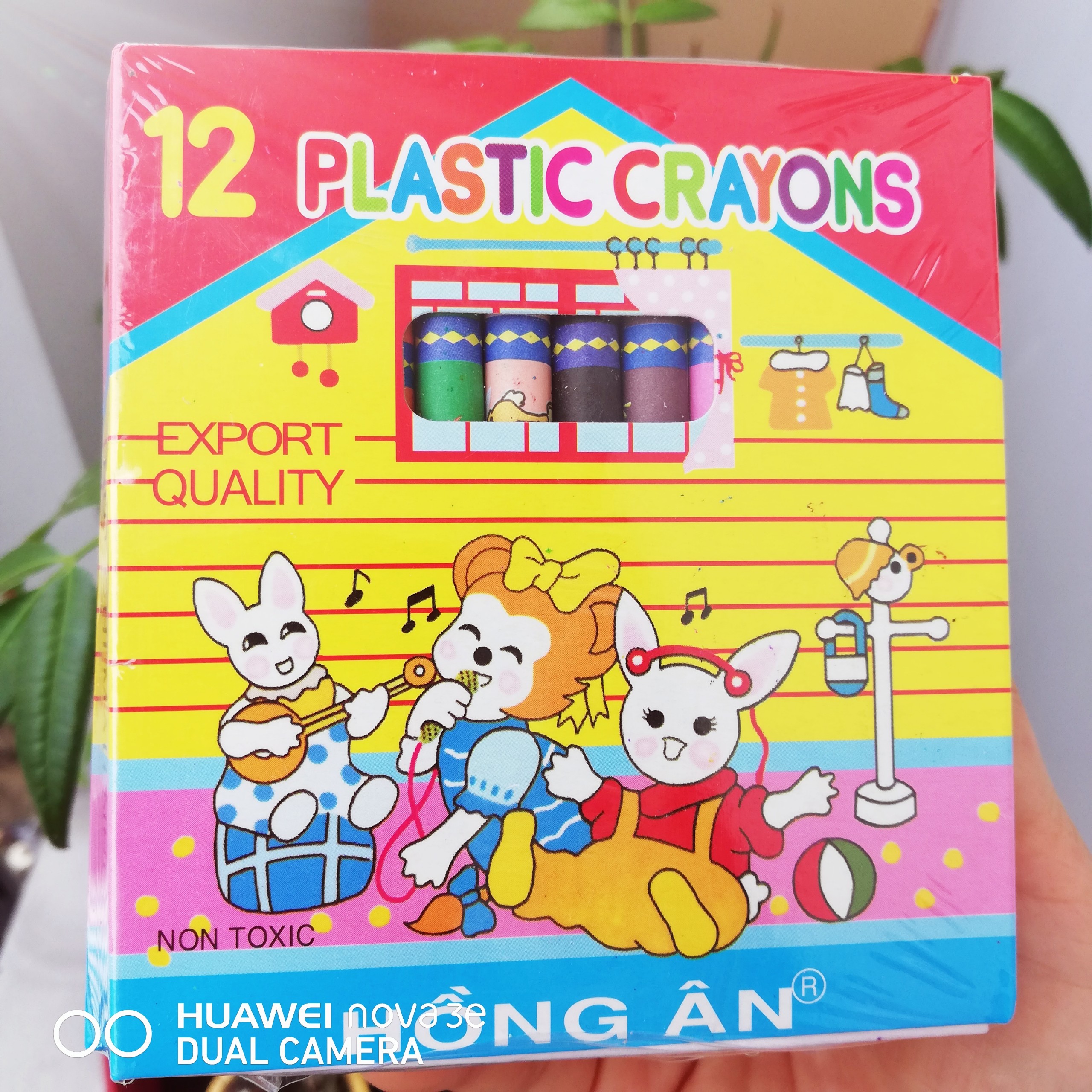 Bút sáp 12 màu hồng ân