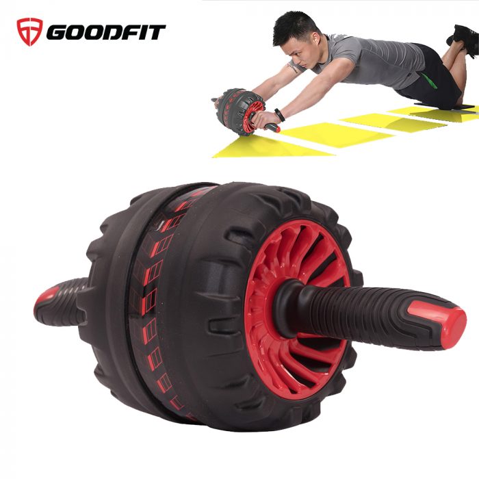 Con lăn tập bụng ab roller có lò xo trợ lực goodfit gf600ab