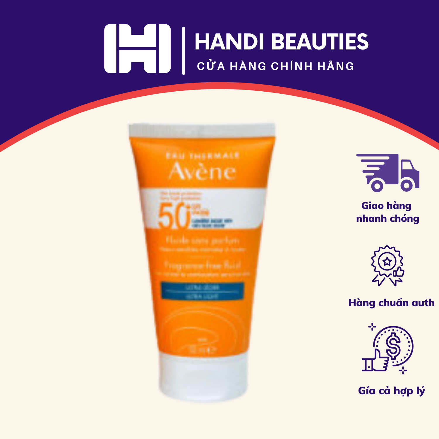 Kem chống nắng avene dry touch fluide spf50+ 50ml