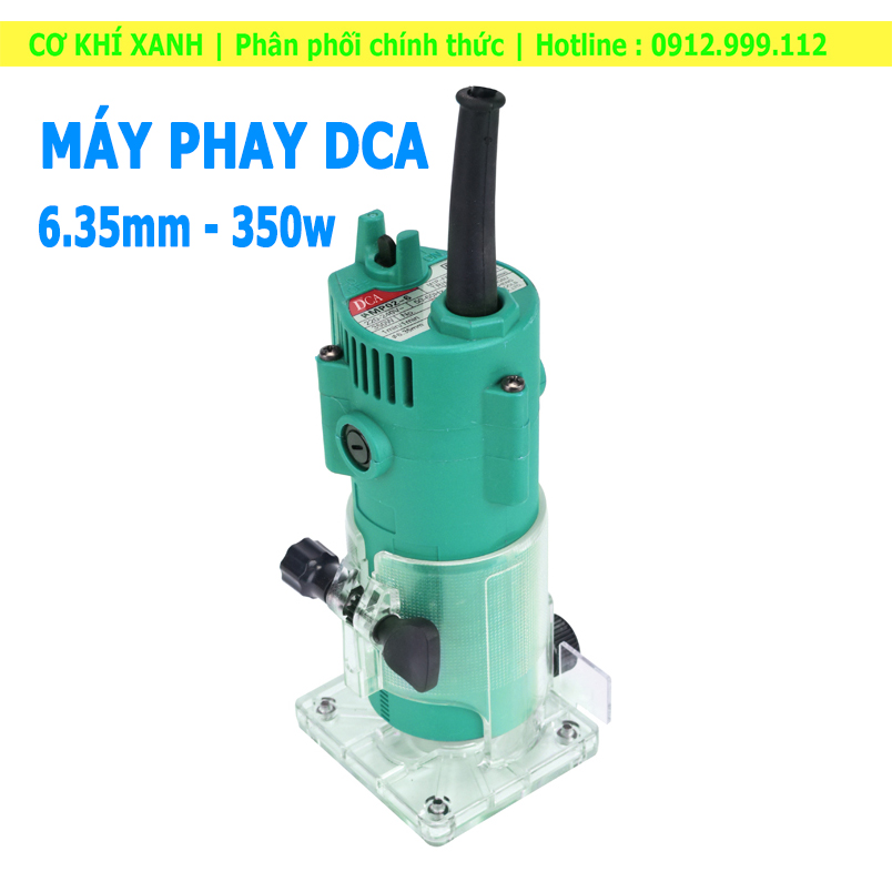 Máy phay gỗ cầm tay dca amp02-6 | 6.35mm - 350w | máy phay mini, máy phay alu