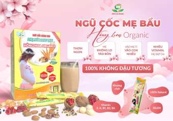 Ngũ cốc bầu cao cấp Hồng Hoa Organic 45goi*18gr